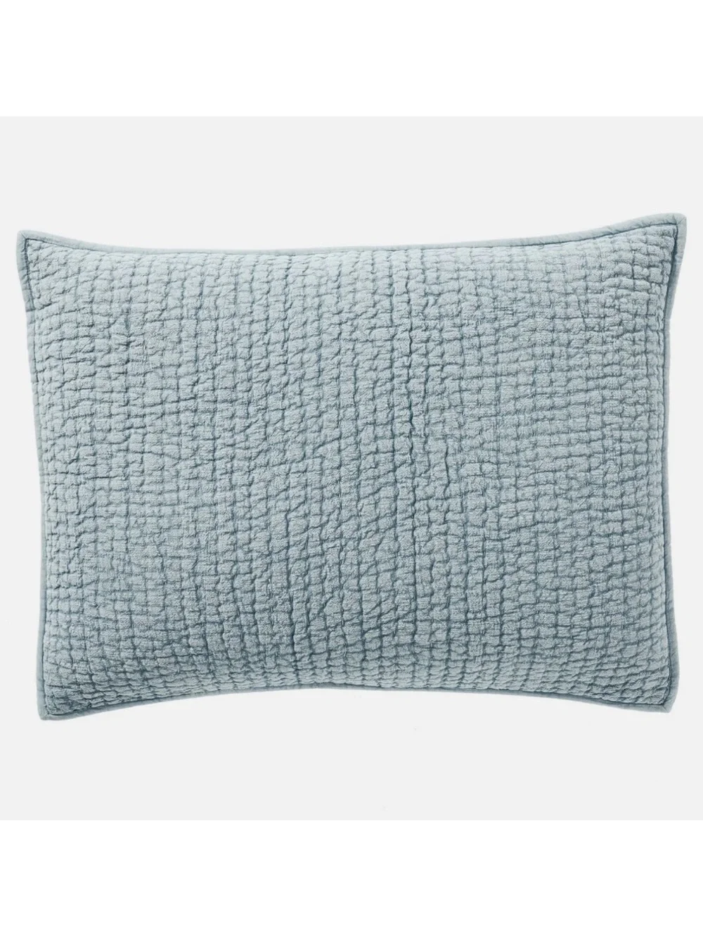 1 NEW Pottery Barn Stonewashed Pick Stitch STANDARD Pillow SHAM Distressed Blue